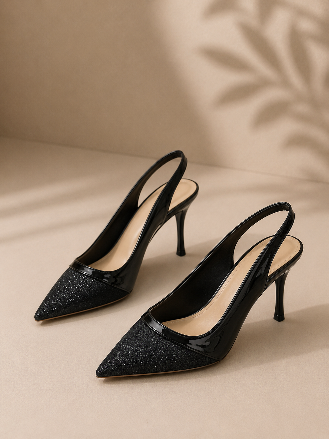 Elegant Pointed Toe Slingback Stiletto Pumps