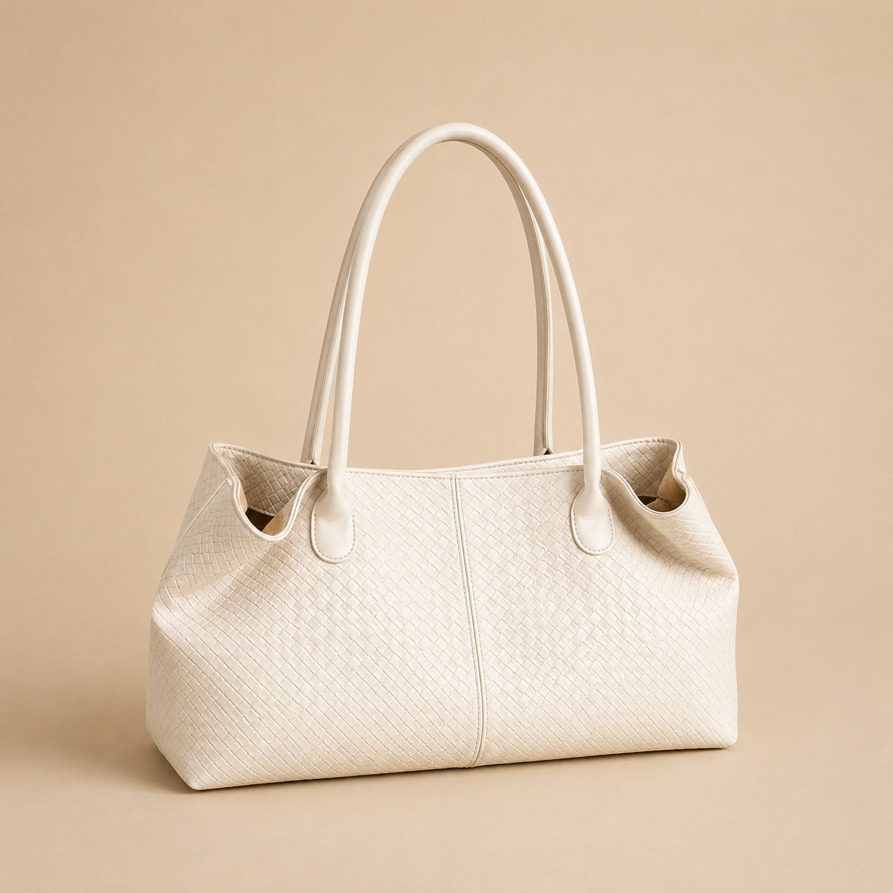 Woven Texture Structured Shoulder Bag