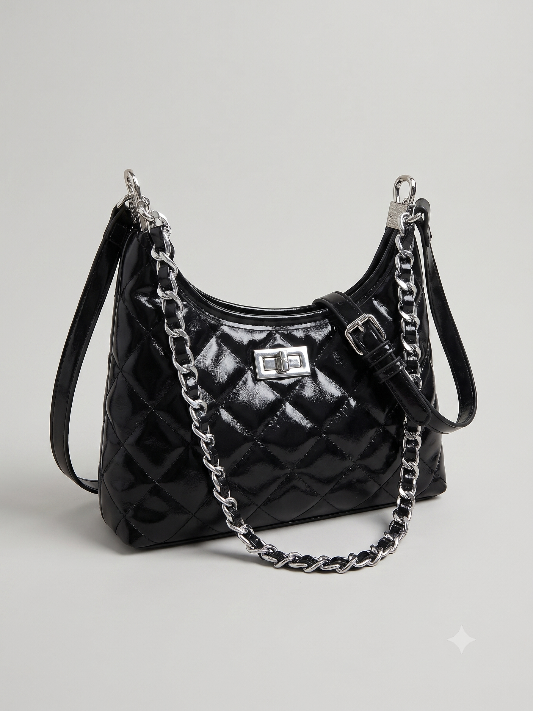 Quilted Chain Strap Shoulder Bag