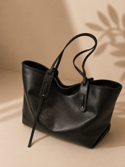 Large PU Leather Shoulder Tote Bag