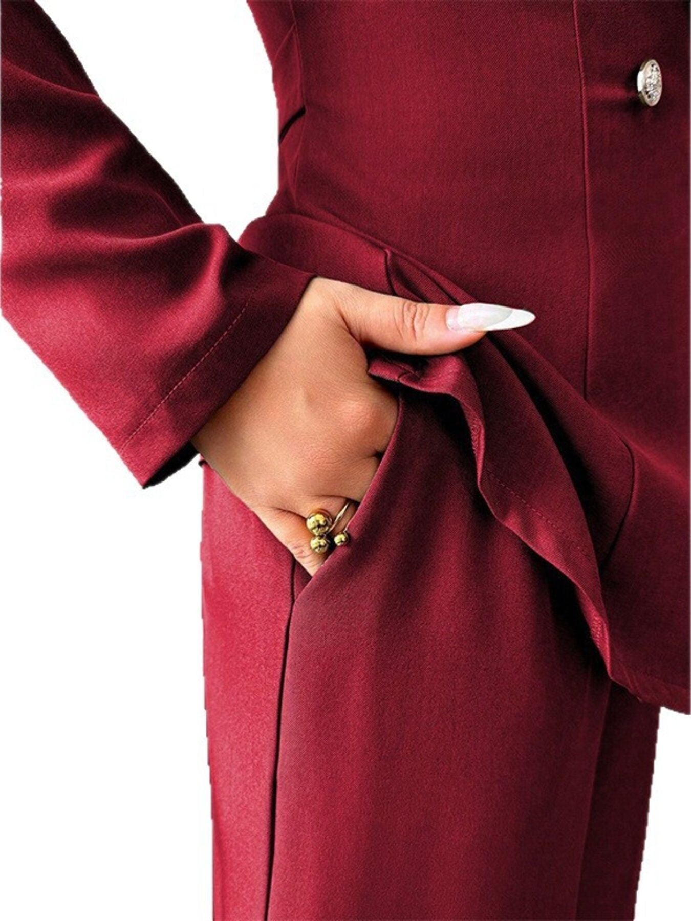 The Cassian Set | One-Button Blazer & Wide-Leg Pants Two-Piece Suit