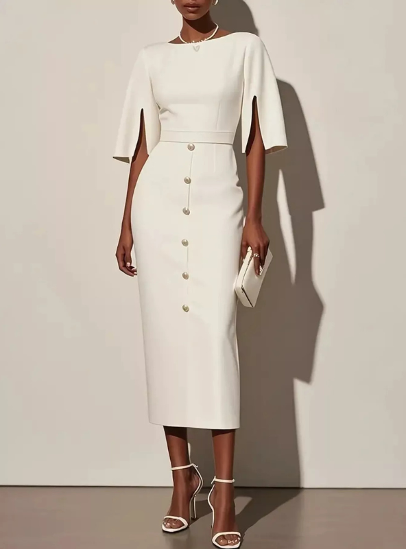 Split Sleeve Midi Dress