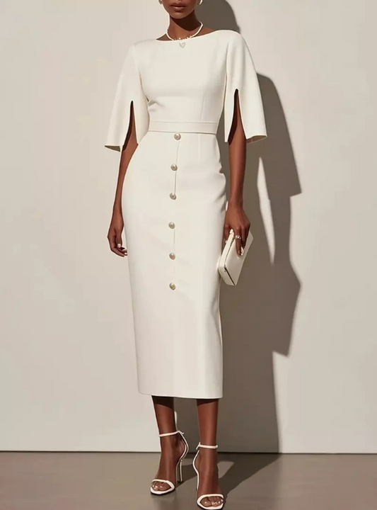 Split Sleeve Midi Dress